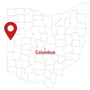 Hitech_LocationMap_Black-01 Map Showing Columbus, Ohio